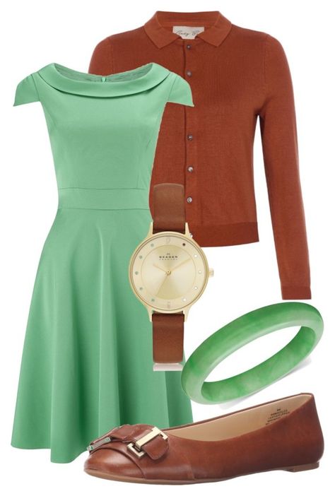 CLWO: Mint green, copper brown and gold dress combo work outfit #mint #green #copper #brown #gold #dress #combo #work #outfit #clothing Copper Outfit, Brown And Gold Dress, Outfit Mint, Green And Copper, Copper Brown, Green Copper, Gold Dress, Brown Gold, Mint Green