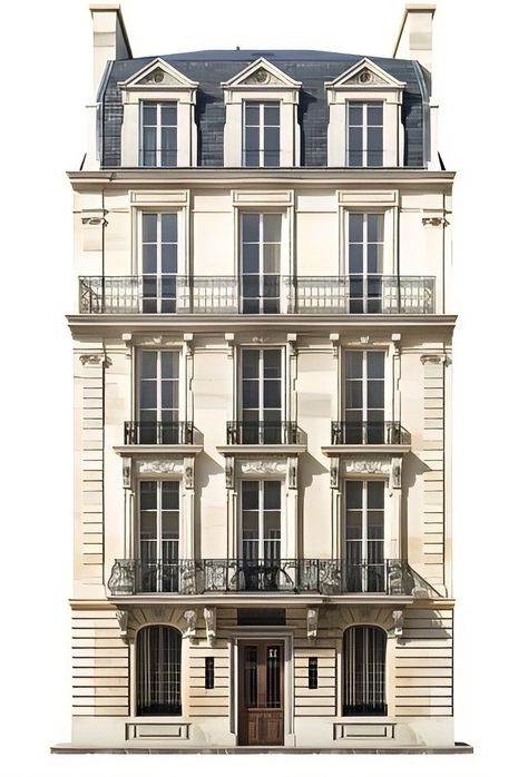 French Style Building, Paris Building, Parisian Townhouse, English Buildings Architecture, Federal Style House Exterior, Paris House Exterior, Paris Townhouse, French Apartment Exterior, Paris Exterior