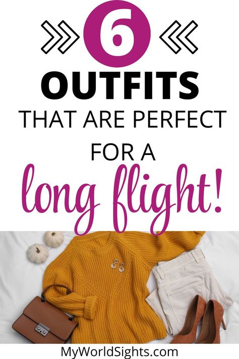 Read all about airplane outfits and what to wear on a plane. Learn about travel outfits, flight outfits, and airport outfits. Find out more about comfy travel outfits at myworldsights.com Women’s Comfortable Travel Outfits, Flying Outfits Women, Comfy Plane Travel Outfit, Comfy Travel Outfit Long Flights, Airplane Outfit Comfy, Plane Travel Outfit, Outfits To Wear On A Plane, Summer Airplane Outfit, Airport Outfit Long Flight