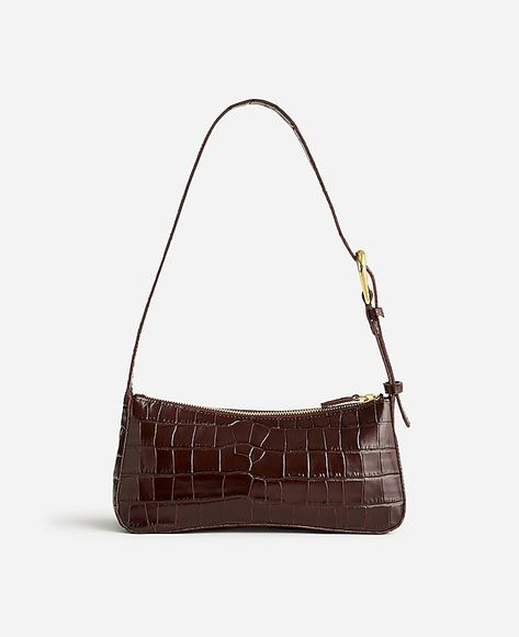 The Sculptural-Buckle Shoulder Bag | Madewell Small Brown Shoulder Bag, Cute Shoulder Bags Purses, Classy Designer Bags, Basic Bags, Madewell Bag, Capsule Wardrobe Jewelry, Fall Bags Handbags, Travel Beauty Bag, 16 Outfits