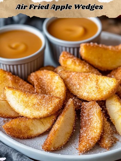 Air Fried Apple Wedges, Fried Apples, Granny Smith, Air Fryer Recipes Healthy, Cinnamon Sugar, Apple Crisp, Air Fryer Recipes, No Cook Meals, Yummy Treats