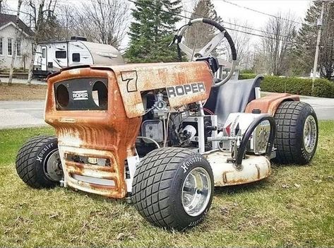 Custom Radio Flyer Wagon, Lawn Mower Racing, Go Kart Designs, Yard Tractors, Commercial Mowers, Kids Wagon, Homemade Tractor, Concept Vehicles Sci Fi, Custom Paint Motorcycle