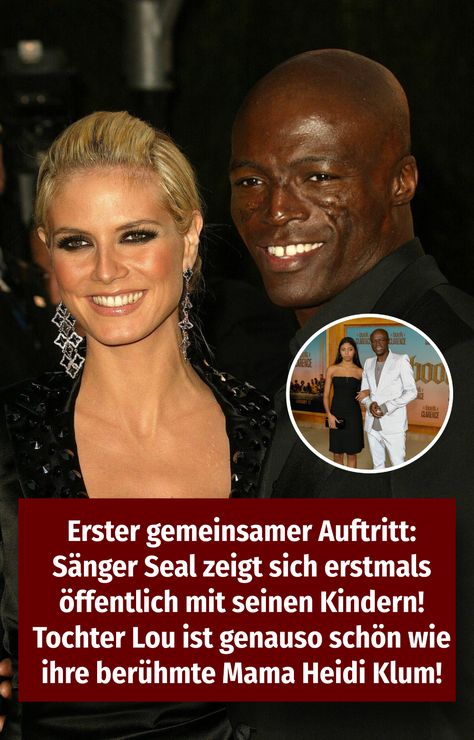 Der Apfel fällt nicht weit vom Stamm, wie man auch bei den Kindern von Seal und Heidi Klum erkennt. Sie zeigen sich erstmals gemeinsam auf dem Roten Teppich! Eigentlich halten Seal und Heidi Klum ihre Kinder aus der Öffentlichkeit heraus, doch das scheint sich nun zu ändern. Jetzt sind sie alle gemeinsam in der Öffentlichkeit und das zum ersten Mal. Besonders ihre Tochter Lou hat die Schönheit ihrer berühmten Mama geerbt. Seal And Heidi Klum, Heidi Klum Style, Heidi Klum, Stars, Quick Saves