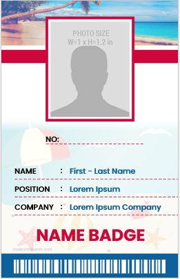 Holiday Name Badge Templates | Microsoft Word ID Card Templates School Id Template Layout, Id Badge Template, National Id Card, Id Card Photo, Name Badge Template, Certificate Of Achievement Template, Free Id, Create Name, Badge Template