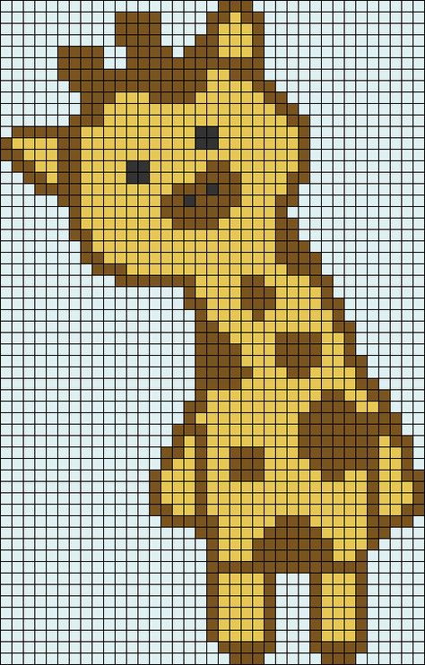 Alpha pattern #32211 | BraceletBook Giraffe Pixel Art, Giraffe Alpha Pattern, Alpha Patterns Frogs, Lion Alpha Pattern, Africa Alpha Pattern, Cartoon Alpha Pattern, Jungle Drawing, Fuse Bead Patterns, Pixel Pattern