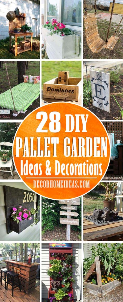 Best DIY Pallet Garden Ideas Need a budget-friendly garden swing or planter? Something that you can do very quickly and is really easy, but still looks good? Here are the best pallet garden ideas. #diy #pallet #garden #decorhomeideas Pallet Wood Garden Ideas, Pallet Projects For Garden, Pallet Decor Outdoor, Diy Wood Pallet Garden Ideas, Whole Pallet Projects, Pallet Garden Projects, Pallets In The Garden, Wood Palette Garden Ideas, Repurpose Pallets Diy Ideas