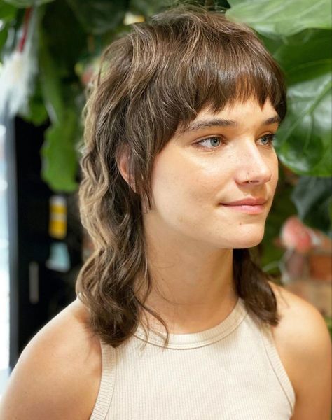 Trendy and Timeless: Hairstyles for Every Generation Dark Hair Mullet, Shoulder Length Mullet Women, Shullet Hairstyles Curly, Short Layered Mullet, Shullet Hairstyles Short, Shullet Cut, Short Bangs Mullet, Women’s Mullet, Medium Mullet Women