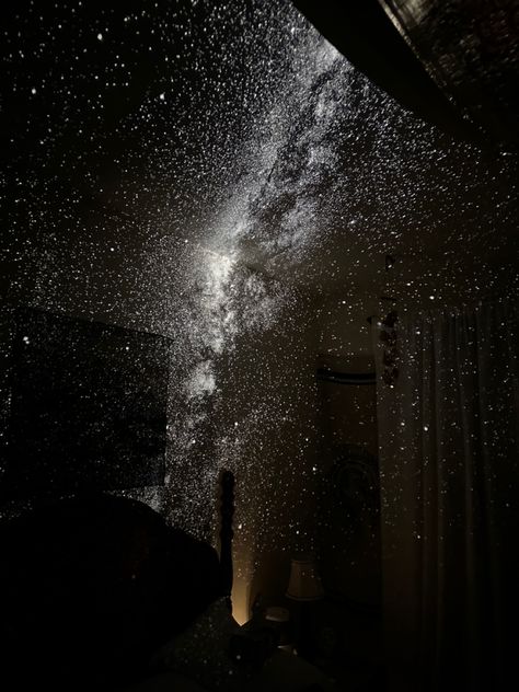 Planet Room Aesthetic, Star Projector Aesthetic, Galaxy Lights Bedroom Aesthetic, Astronomy Aesthetic Room, Space Aesthetic Room, Planetarium Aesthetic, Cosmic Room, Adam Raki, Astronomy Party