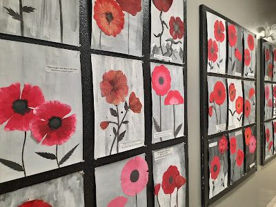 Rememberance Day Wreath Craft, Grade 2 Remembrance Day Art, Grade 6 Remembrance Day Art, Remberance Day Activities, Rembrance Day Art, Poppy Art Ks1, Grade 1 Poppy Art, Remembrance Day Kids Activities, Remembrance Day Watercolor Art