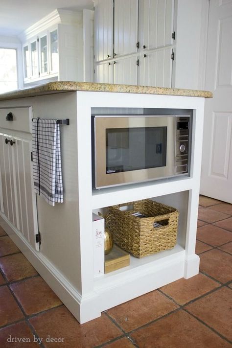 Microwave shelf cabinet