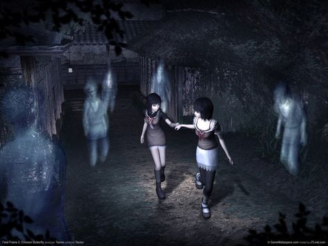 [47+] Fatal Frame 4 Wallpaper on WallpaperSafari Good Horror Games, Japanese Video Games, Scary Gif, Japanese Horror, Scary Games, Fatal Frame, Horror Video Games, Survival Horror Game, Putao