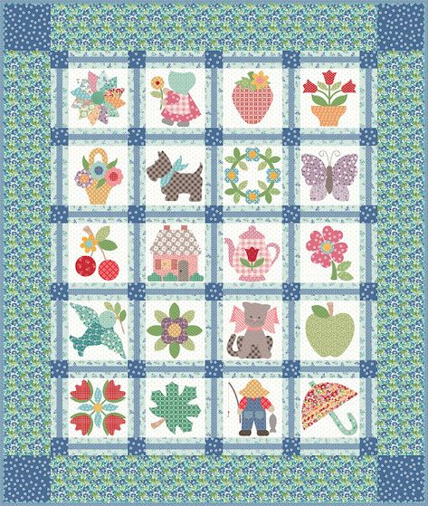 Bee In My Bonnet: Bee Vintage Sew Along - The Big Finish - Part One!! Bee Vintage, Vintage Samplers, Vintage Template, Bee In My Bonnet, Lori Holt, Sunbonnet Sue, Stitch Shop, Fabric Kit, Sampler Quilt