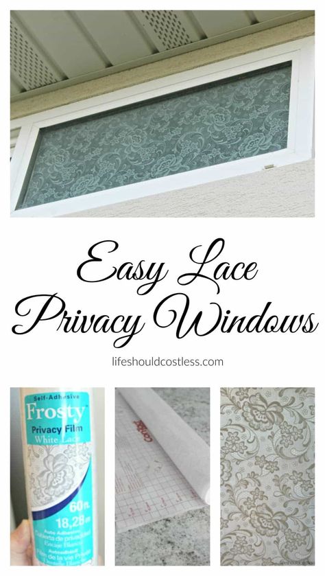 Dressing Windows, Lace Window Screen, Window Privacy Screen, French Door Window Treatments, Privacy Windows, Lace Window Treatments, Diamond House, French Door Windows, Garage Windows