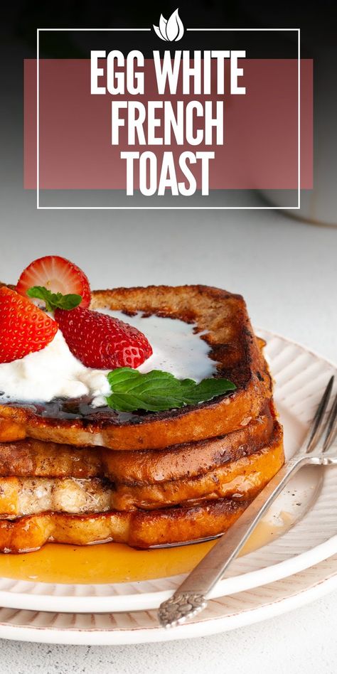 Have some day-old bread and egg whites to use up? Turn them into this outrageously delicious, crispy, and easy Egg White French Toast. Egg White French Toast, Bread And Egg, Egg White Bake, Healthy French Toast, Smoked Salmon And Eggs, French Toast Ingredients, Creamy Eggs, Salmon Eggs, You Perfect