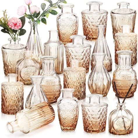 Faster shipping. Better service Centerpieces Rustic, Vases For Centerpieces, Glass Vases Centerpieces, Vases For Flowers, Short Vase, Small Vases, Small Glass Vases, Small Centerpieces, Glass Bud Vase