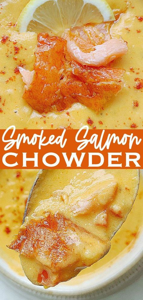 Salmon Chowder Recipe, Cold Smoked Salmon, Smoked Salmon Chowder, Cream Cheese Corn, Quick Soup Recipes, Salmon Chowder, Mom Recipes, Chowder Soup, Chowder Recipes