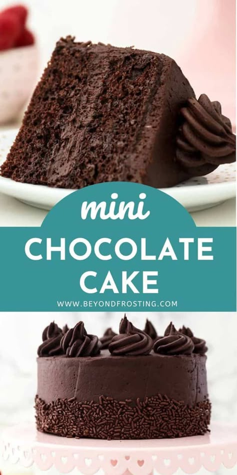 6 Inch Chocolate Cake Recipe, Small Chocolate Cake Recipe, Mini Chocolate Cake Recipe, 6 Inch Chocolate Cake, Chocolate Cake For Two, 6 Inch Cakes, Cake For Two Recipe, Small Chocolate Cake, Dessert For 2