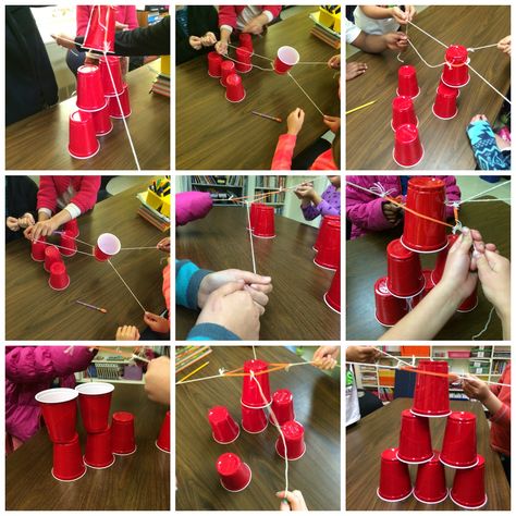 Ms. Sepp's Counselor Corner: Teamwork in 3rd Grade: Cup Stack Fun Team Building Activities, Stacking Cups, Cup Games, Team Building Games, Youth Games, Team Activities, Halloween Games For Kids, Family Party Games, Family Fun Games