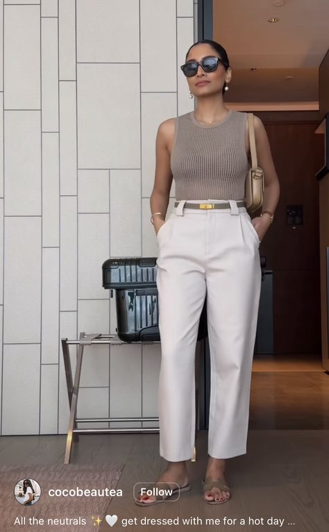 Business Chic Outfits Professional Women Classy, Summer Work Outfits Women Office, Feminine Neutral Outfits, Summer Work Looks, Chic Work Outfits Women Summer, Spa Date Outfit, Work Summer Outfits The Office, Modest Outfit Ideas Summer, Women Summer Outfits 2024