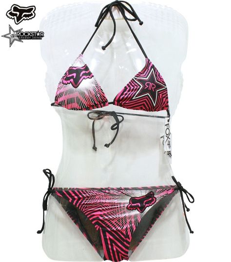 Fox Rockstar....pretty Swimsuits 2000s, Fox Clothing, Cute Bathing Suits, 2000s Fashion Outfits, Cute Swimsuits, Cute Bikinis, Fox Racing, 2000s Fashion, Swimwear Fashion