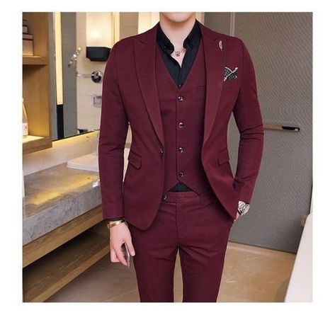 Maroon Suit Men, Suits Party Wear, Classic Suits, Party Wear Suits, Maroon Suit, Suits Groom, Terno Slim, Prom Suits For Men, Blue Suit Men