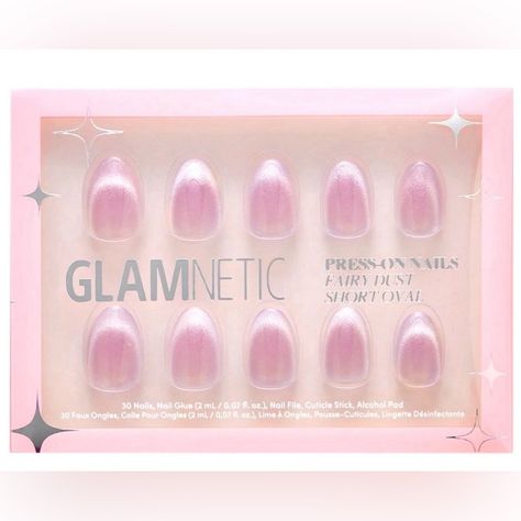 Fairy Dust Short Oval Press On Nails Glamnetic Glamnetic Nails, Fairy Dust Nails Glitter, Glamnetic Press On Nails, Claires Press On Nails, Fairy Press On Nails, My Melody Press On Nails, Fairy Dust, Press On Nails, Christmas Gifts