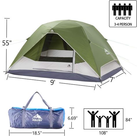 Camping Tent with Rainfly, 2/4/8 Person Tent,Waterproof Windproof Family Tent with Mesh Windows, Easy Set Up for Hiking and Outdoor for All Seasons 5 Person Tent, 8 Person Tent, Backyard Bbq Party, 4 Person Tent, Tent Set Up, Inner Tent, Tent Stakes, Lightweight Tent, Waterproof Tent