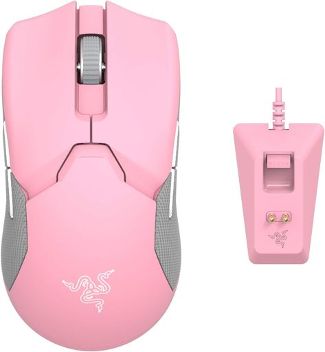 Amazon.com: Razer Viper Ultimate Lightweight Wireless Gaming Mouse & RGB Charging Dock: Hyperspeed Wireless Technology - 20K DPI Optical Sensor - 78g - Optical Mouse Switch - 70 Hr Battery - Quartz Pink : Video Games Razer Mouse, Pc Gadgets, Gaming Mice, Quartz Pink, Blank Media, Video Games Pc, Charging Dock, Wireless Technology, Windows Xp