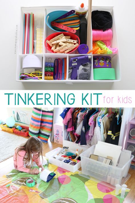 Tinkering Kit for Kids | Mama.Papa.Bubba. Kids Tinkering Kit, Invention Ideas For Kids, Tinker Box, Kids Handicraft, Ravensburger Puzzle, Activity Kits, Building For Kids, Baby Crafts, Kids Boxing