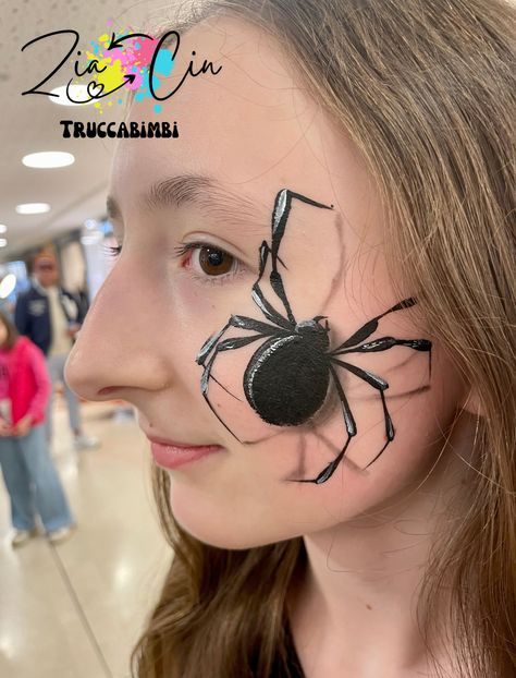 Paint Makeup, Face Paint Makeup, Face Paintings, Spiders, Face Painting, Face Paint, Insects, Paintings, Paint