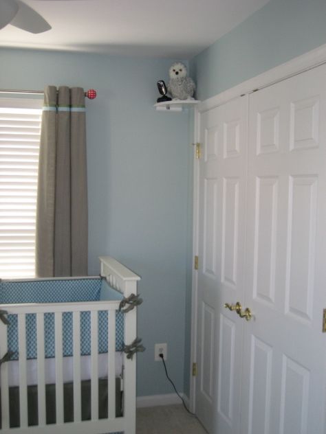 Baby Monitor Mounting Ideas, Baby Monitor Placement, Baby Monitor Shelf, Monitor Shelf, Baby Nursery Organization, Baby Nursery Inspiration, Babe Cave, Monitor Mount, Nursery Organization