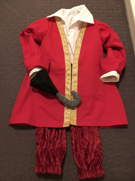 Diy Captain Hook Costume, Hook Costume, Captain Hook Costume, Pirate Halloween Costumes, Pirate Halloween, Diy Costumes Kids, Disney Villain, Pirate Shirts, Diy Costume