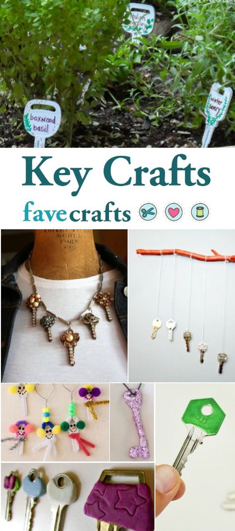 Key Jewelry Diy, Diy Key Projects, Skeleton Key Crafts, Keys Ideas, Old Key Crafts, Thrifty Crafts, Diy Steampunk, Key Diy, Key Crafts