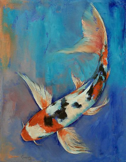 Koi Fish Swimming, Butterfly Koi, Fish Swimming, Koi Fish, Koi, Acrylic Painting, Swimming, Fish, Canvas