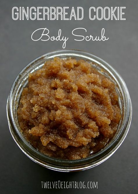 Gingerbread Cookie Body Scrub Recipe + Printable Labels – twelveOeight Cookie Body Scrub, Coconut Sugar Scrub Recipe, Gingerbread Sugar Scrub, Coconut Sugar Scrub, Recipe Printable, Pumpkin Pie Spice Mix, Body Scrub Recipe, Homemade Scrub, Body Butters Recipe