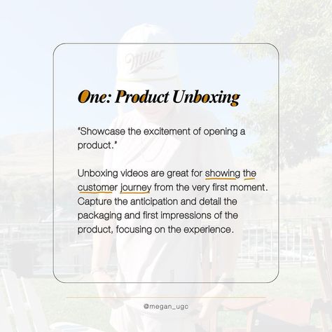 Feeling stuck on what type of content to create as a UGC creator? Don’t worry, I’ve got you covered! Here are 7 types of content you can offer brands to showcase their products in different, creative ways⤵️ Start with Product Unboxings—brands love when creators highlight the excitement of receiving and unpacking their items. Or go a step further with Product Tutorials, where you walk viewers through how to use the product. It’s all about showing the value in action! For more visual impact... Content Creator Tips, Types Of Content, Type Of Content, One Moment, Feeling Stuck, Unboxing Videos, What Type, Content Creator, How To Use