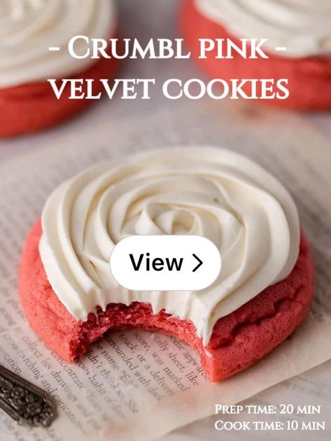 Lemon8 · Crumbl pink velvet cookies Recipe 💗 · @crumbldupes Pink Velvet Cookies Crumble, Pink Velvet Crumble Cookie Recipe, Pink Velvet Cookies, Velvet Cookies Recipe, Cookies Crumble, Crumble Cookie Recipe, Crumble Cookie, Velvet Cookies, Cookies Recipe