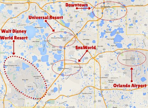 Orlando Theme Park Area Map Disneyland Orlando, Orlando Map, Disney Map, Theme Park Map, Winter Garden Florida, Garden Florida, Orlando Trip, Disney 2023, Florida Attractions