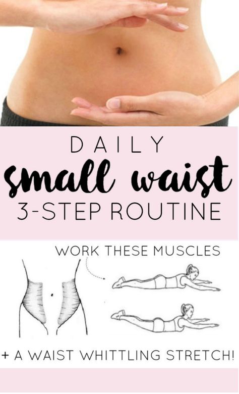 Here is a 3-step small waist workout routine that you can perform DAILY which will work the Transversus Abdominus, while also working the lower back and finishes things off with a wonderful and elongating waist stretch. Small Waist Workout, Mommy Workout, Toning Workouts, Fitness Challenge, Waist Workout, Effective Workouts, Motivation Fitness, Small Waist, Get In Shape