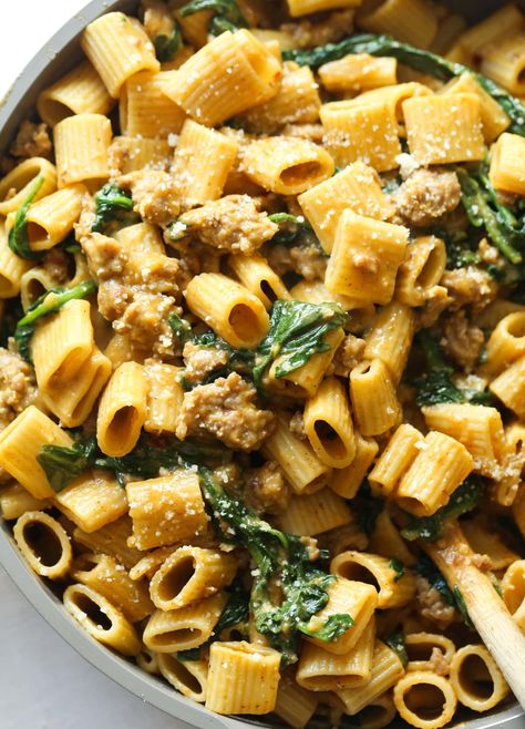 Pumpkin Sausage Pasta, Italian Sausage Recipes Pasta, Pumpkin Sausage, Fall Pasta, Sausage Pasta Recipes, Italian Sausage Pasta, Pumpkin Recipes Easy, Pumpkin Sauce, Pumpkin Pasta