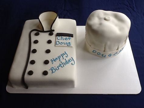 Chet's coat and hat Happy Birthday Chef, Chef Cake, Graduation Party Foods, 30 Birthday Cake, Funny Birthday Cakes, Big Cakes, Just Cakes, Edible Cake, Graduation Cakes