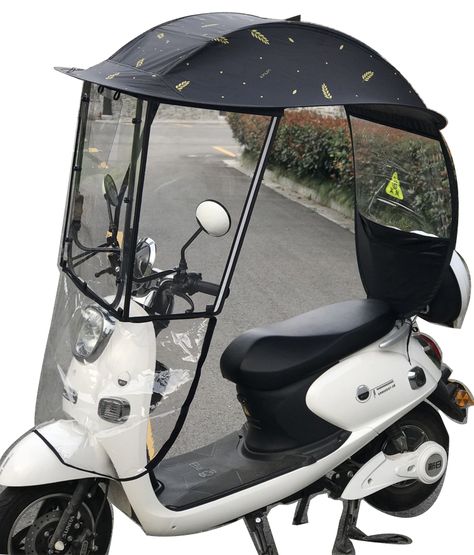 Motorcycle Umbrella Universal Car Motor Scooter Waterproof Umbrella Sun Shade Rain Cover Suitable for Motorcycles with Mirrors https://m.alibaba.com/product/1600147735449/Motorcycle-Umbrella-Universal-Car-Motor-Scooter.html?__sceneInfo={"cacheTime":"1800000","type":"appDetailShare"} Moped Accessories, Bike Umbrella, Futuristic Umbrella Design, Motorbike Cover, Fancy Umbrella, Scooter Bags, Best Motorbike, Bike Cover, Scooter Design