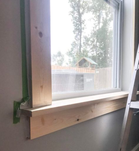 Simple Window Trim, Window Trim Ideas Interior, Wood Window Trim, Craftsman Style Windows, Farmhouse Window Trim, Craftsman Window, Craftsman Window Trim, Diy Window Trim, Interior Window Trim