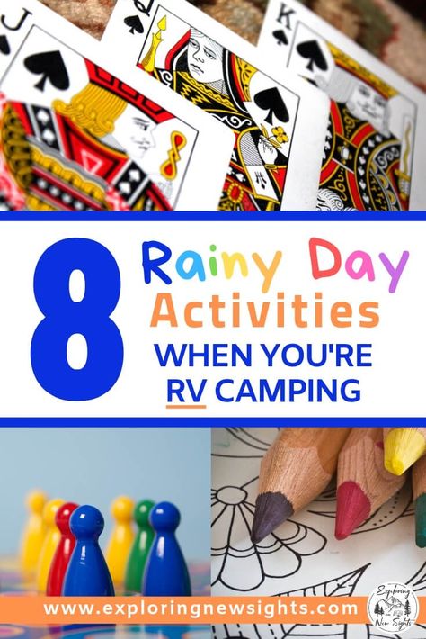 8 Fun Rainy Day Activities While RV Camping Summer Camp Rainy Day Activities, Camping Large Motor Activities, Camping In Rain Hacks, Camping Rainy Day Activities, Rain Day Activities, Best No Wi-fi Games For Long Car Rides, 25 Gift Ideas, Rainy Day Games, Fun Rainy Day Activities