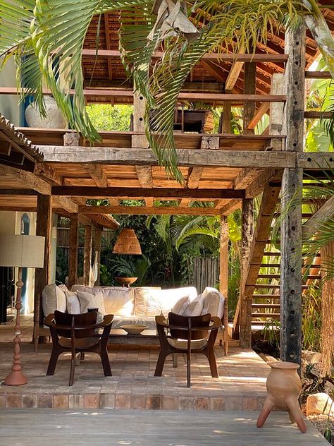 Tropical House Design, Jungle House, Bali House, Rest House, Dream Beach Houses, Bamboo House, Tropical House, Beach House Design, Beach Bungalows