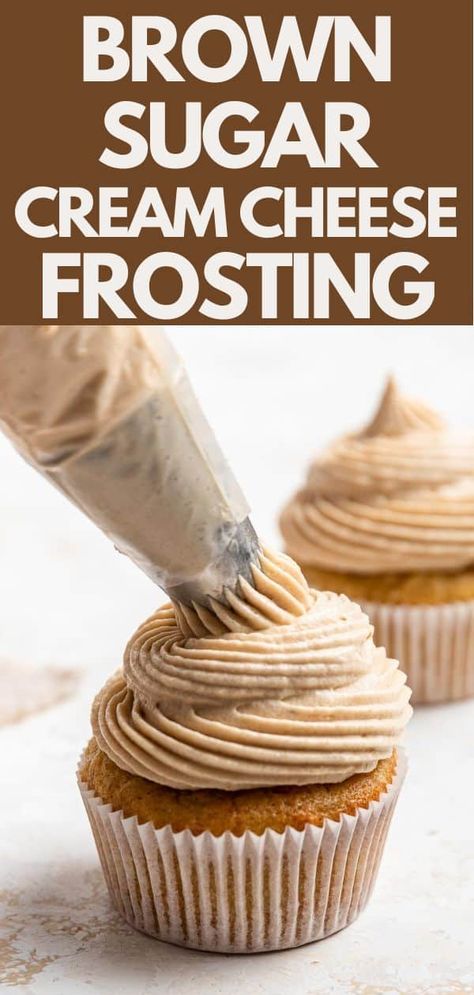 Frosting For Cinnamon Rolls, Brown Sugar Cream Cheese Frosting, The Best Cream Cheese Frosting, Carrot Cake Frosting, Best Cream Cheese Frosting, Brown Sugar Icing, Cinnamon Roll Frosting, Brown Sugar Frosting, Butter Cream Cheese Frosting