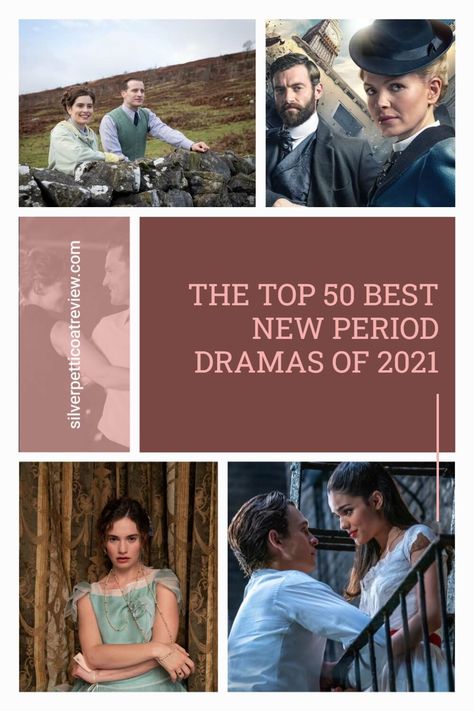 Get ready to watch these amazing period dramas. From British period dramas, historical fantasy films and TV series, romantic period dramas, World War II-era films, and more! Here are the top fifty best new period dramas of 2021 (chosen by The Silver Petticoat Review) set in a time gone by that will take you back through history with sweeping stories of love, war, magic, or mystery. You'll be hooked from the start. | Period Drama Movies | New Period Dramas | Period Dramas on Netflix 2021 Period Drama Men, Best Period Dramas, Period Drama Series, British Period Dramas, Period Drama Movies, Love Tv Series, Romantic Series, Mystery Show, Chinese Historical Drama