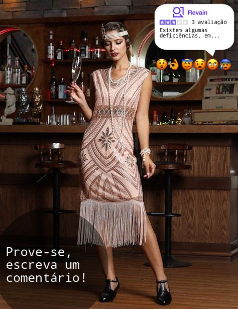 PrettyGuide Womens Flapper Inspired Cocktail | 7 Avaliações de usuários Vintage Outfits Dress, Roaring 20s Party Dress, Gatsby Party Outfit, Roaring 20s Dresses, 1920s Inspired Dresses, Twenties Dress, Rumba Dresses, Gatsby Party Dress, 20s Fashion Dresses