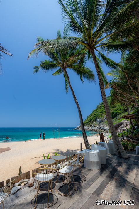 Nui Beach - Another Secret Beach of Phuket Rawai Beach Phuket, Thailand Restaurant, Instagram Settings, Secret Hideaway, Wooden Terrace, Rooftop Restaurant, Snorkeling Gear, Hidden Beach, Secret Beach