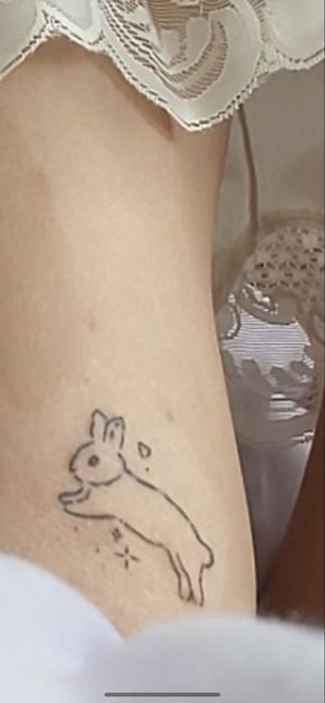 Newjeans Bunny Tattoo, Newjeans Tattoo Ideas, Bunny Tattoo, Bunny Tattoos, Bunny And Bear, Bear Dog, Henna Designs Hand, Dog Tattoo, Inspiration Board